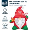 Joyfy 6 FT Tall Christmas Inflatable Outdoor Decoration, Gnome with Gift & Candy Cane Inflatable with LEDs for Xmas Party Indoor Outdoor Holiday Decor - 3 of 4