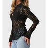 Women's Lace Button Up Top - OLIVACEOUS - 2 of 4