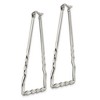 Chisel Stainless Steel Polished Triangular Hoop Earrings - 2 of 4