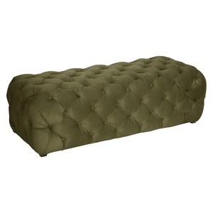 Tufted Bench - Regal Moss - Skyline Furniture , Green Green