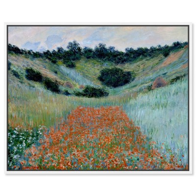 Art Remedy Claude Monet - Poppy Field in a hollow near Giverny Classic Monet Art Prints Framed