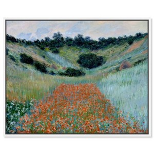 Art Remedy Claude Monet - Poppy Field in a hollow near Giverny Classic Monet Art Prints Framed - 1 of 4