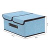 REGALWOVEN Shelves Closet Collapsible Fabric Storage Bin Basket with Handle and Lid 2 Pcs - 4 of 4