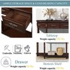 Kumasinova 52" Half Moon Console Table with Drawers,Vintage Entryway Table with Storage Open Shelf,Solid Wood Entry Table for Living Room&Hallway - 3 of 4