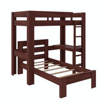 Twin Over Twin Jaymee Kids' L-Shaped Wooden Bunk Bed with Desk - Dorel Home Products