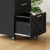 3-Drawer File Cabinet with Lock, Mobile Wood Filing Cabinet on Wheels for Letter/A4/Legal Files, Home Office Storage - 4 of 4