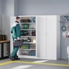 Lockable Metal Storage Cabinet 2-Door 5-Shelf, Mlezan Heavy Duty Garage Cabinet for Home/Office/Gym - 2 of 4