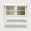 Chauncey Wood and Glass 2 Door Kitchen Cabinet White - Baxton Studio - image 3 of 4