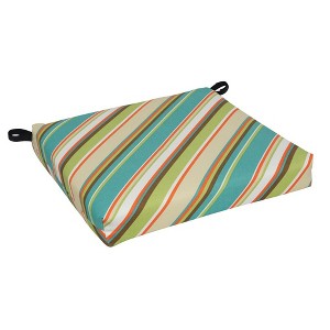 Blazing Needles, 20-inch by 19-inch Patterned Outdoor Chair Cushion - 1 of 2