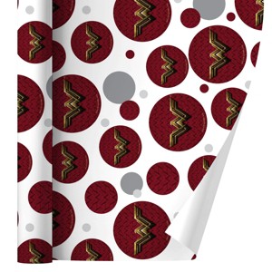 Justice League Movie Wonder Woman Logo Gift Wrap 30" x 72" - 1 of 4