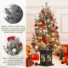 3 Ft Pre-Lit Christmas Tree, Artificial Christmas Trees with Base, Xmas Trees with 78  Lights - 4 of 4