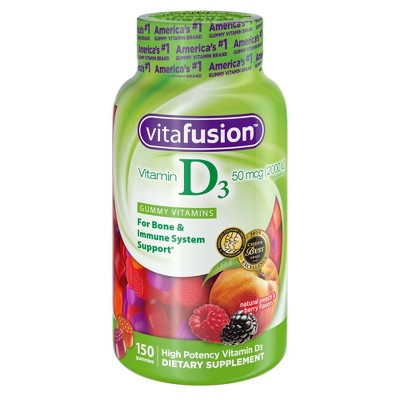 Vitafusion Vitamin D3 Gummies - Peach, Blackberry & Strawberry - 150ct