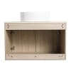NicBex Floating Bathroom Vanity with 4 Styles Ceramic Basin,Bathroom Sink Vanity with Soft Close Doors,Bathroom Sink Cabinet for Bathroom,Oak - 4 of 4