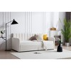 Twin Size Upholstered Daybed with 2 Drawers and Ribbed Tufted Backrest - 3 of 4