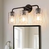 DORESshop 21 in. 3-Light Black Vanity Light with Clear Cylinder Glass Shades for Bathroom, Mirror, Powder Room - 2 of 4