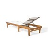 Okak Patio Lounge Chairs with Soft Fabric Mesh,Wooden Outdoor Chaise Lounge for Patio,Beach,Yard - 4 of 4