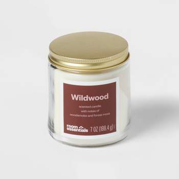 7oz Glass Jar Wildwood Candle with Lid - Room Essentials™