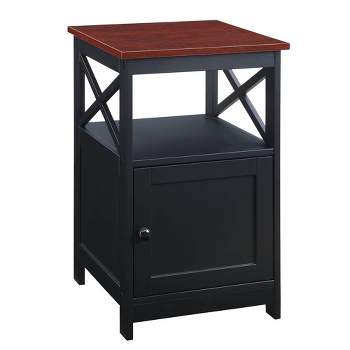 Oxford End Table with Storage Cabinet and Shelf - Breighton Home