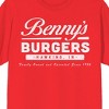 Stranger Things Benny’s Burgers Logo Adult Red Crew Neck Short Sleeve T-shirt - 2 of 3