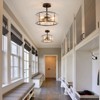 LLHZSY 3-Light Farmhouse Lantern Drum Semi Flush Mount Ceiling Lights with Ripple Glass, 11 4/5" Chandelier for for Kitchen Island, Hallway - 2 of 4