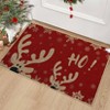 Christmas Kitchen Rug Mat Set, Non Slip Decorative Merry Christmas Floor Mat Winter Decor Low-Profile,17"x29"+17"x47", Red - 4 of 4