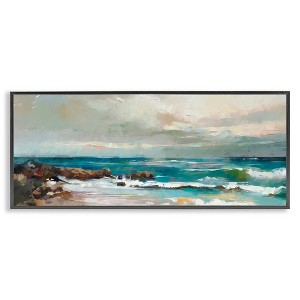 Stupell Industries Rocky Ocean Waves Framed Giclee Art - 1 of 4