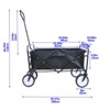 VisioGear Portable Folding Beach Wagons with Wheels, Portable Carts with Handle, Black, 39.37"*19.68"*46.45" - 3 of 4