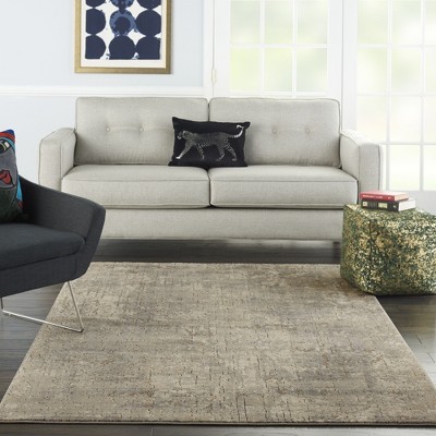 Concerto Hand-Knotted Beige/Grey Synthetic 4' x 6' Area Rug