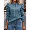 Clearlove Womens 2025 Hoodies Drawstring Hooded Pullover Casual Long Sleeve Sweatshirt - 3 of 4