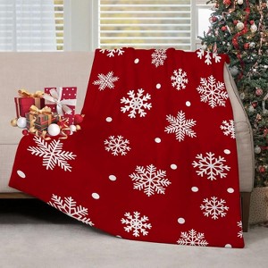 Lomsoe Christmas Throw Blanket Candy Cane Flannel Throw Blanket Super Soft Warm Bed Blanket Christmas Holiday Decor. - 1 of 4