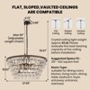 Ludomide French Country Crystal Chandelier for Dining Room, 28-inch Antique Crystal Ceiling Light Fixture, 5-Tier Bronze Chandelier - 3 of 4