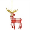 Gibson Holiday Reindeer Ornament 4 Piece Set in Red and Green - 2 of 4