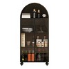 Modern Arched Storage Cabinet with Glass Doors,Open Display Bookcase for Living Room & Office-Tanpinhause - 2 of 4