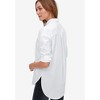 ellos Women's Plus Size Relaxed Button Front Stretch Tunic Shirt - image 3 of 4