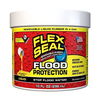 Flex Seal Family of Products Flood Protection Yellow Liquid Rubber Sealant Coating 10 oz (4 pk)