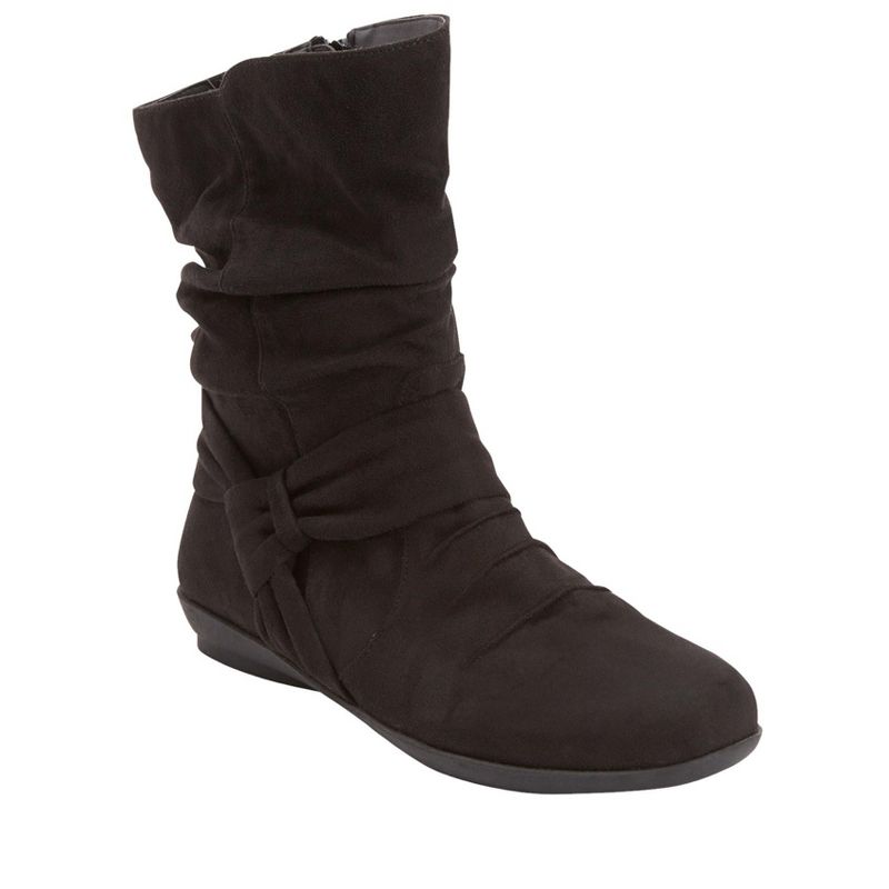 Comfortview Wide Width Ezra Slouch Boot Mid Calf Women's Winter Shoes, 1 of 2