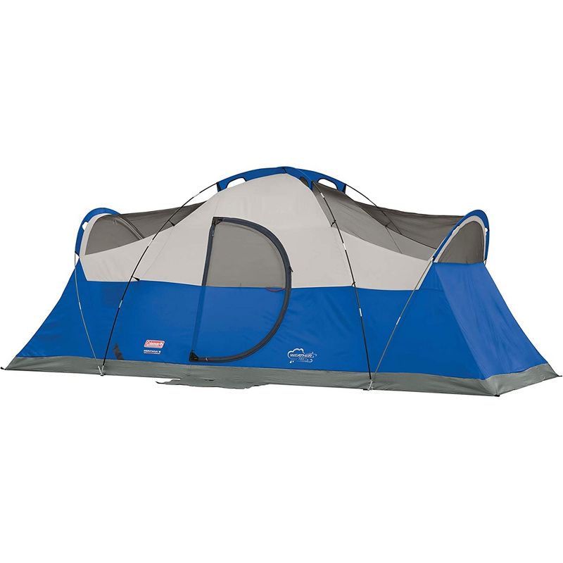 Coleman Montana 8 Person Cabin Camping Hiking Tent with Hinged Door, Blue & Kompact Lightweight Degree 20 Fahrenheit Sleeping Bag (2 Pack), 5 of 6