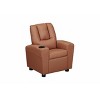 Olive & Opie Chase Vegan Leather Kids' Recliner - Chestnut - 2 of 4