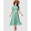 Maternity Dress Summer Casual Flowy Midi Dress for Baby Shower - 3 of 3