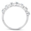 Pompeii3 1/4 Ct Diamond 7-Stone Wedding Ring 14k White Gold - 3 of 4
