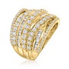Ross-Simons 2.00 ct. t.w. Diamond Highway Ring in 18kt Gold Over Sterling - 3 of 4