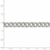 Black Bow Jewelry 7.5mm, Sterling Silver Solid Pave Curb Chain Bracelet - 4 of 4