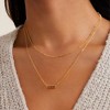 Turandoss Layered Birthstone Necklace for Women, Dainty 18K Gold Plated Birthstone Pendant Necklaces, Birthday Jewelry Gift for Women, 15+2.5/17+2.5In - 2 of 4