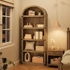 Acekool 5 Shelf Arched Bookcase with Metal Corner Protection, Tall Display Rack for Living Room, Bedroom - 3 of 4