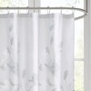 VYNXARIA 72*72" Floral Printed Burnout Shower Curtain,White and Blue - 4 of 4