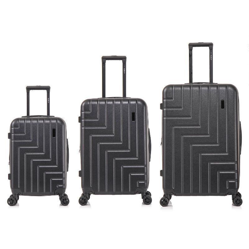 DUKAP Zahav Lightweight Hardside Spinner 3pc Luggage Set - Black, 3 of 16