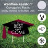 Big Dot of Happiness Maroon Grad Class of 2025 Outdoor Decorations - Graduation Yard Signs - Set of 8 - 3 of 4