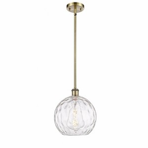 Athens Water Glass - 1 Light Mini Pendant In Industrial Style-13 Inches Tall and 10 Inches Wide - 1 of 1