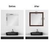 Amanti Art Mirror Makeover Bathroom Mirror Frame Border Kit - Fully Assembled Peel and Stick Frame - Mirror NOT Included - Wildwood Brown Narrow Trim - 4 of 4