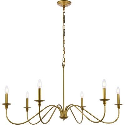 Elegant Lighting Rohan 42 inch chandelier in brass